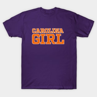 Carolina Girl - Orange Athletic Block Text T-Shirt